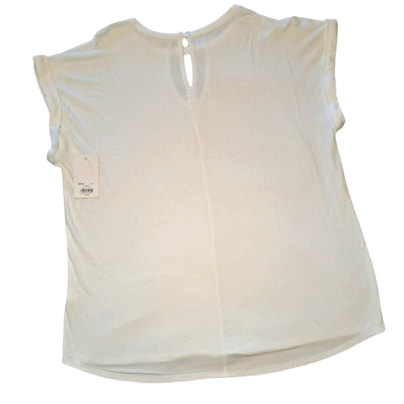 NEW SO Cap-Sleeved White Keyhole Tee Size XL - Picture 2 of 4